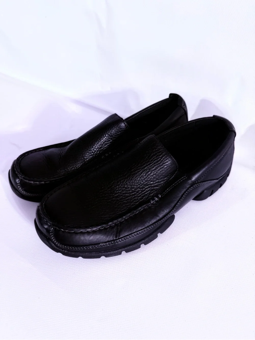 Rockport XCS Men's Black Leather Slip-On Driving Loafers